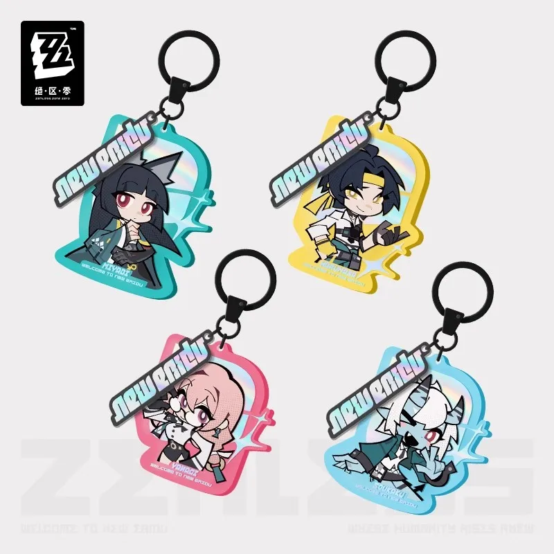 [Genuine] miHoYo Game Zenless Zone Zero Q-version Acrylic Pendant Prop Hollow Special Operations Section 6 Key Chain Cosplay