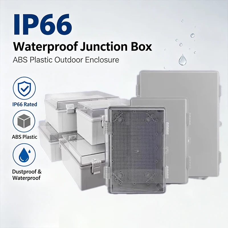 IP66 Waterproof Box ABS Plastic Electrical Junction Box Outdoor Dustproof Enclosure Case For Electronic Instrument Wiring