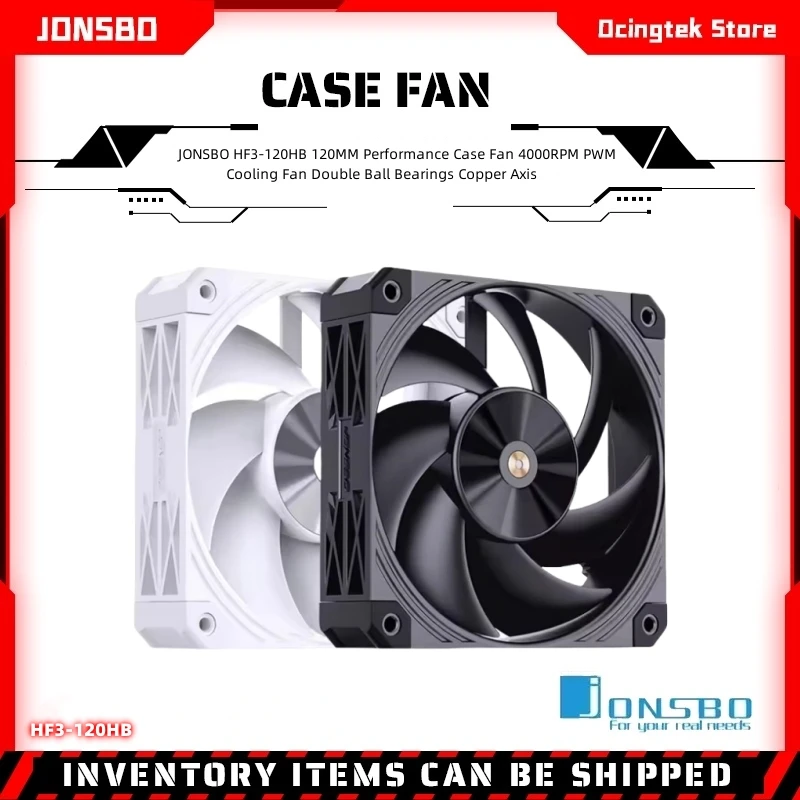 JONSBO HF3-120HB 120MM Performance Case Fan 4000RPM PWM Cooling Fan Double Ball Bearings Copper Axis ﻿