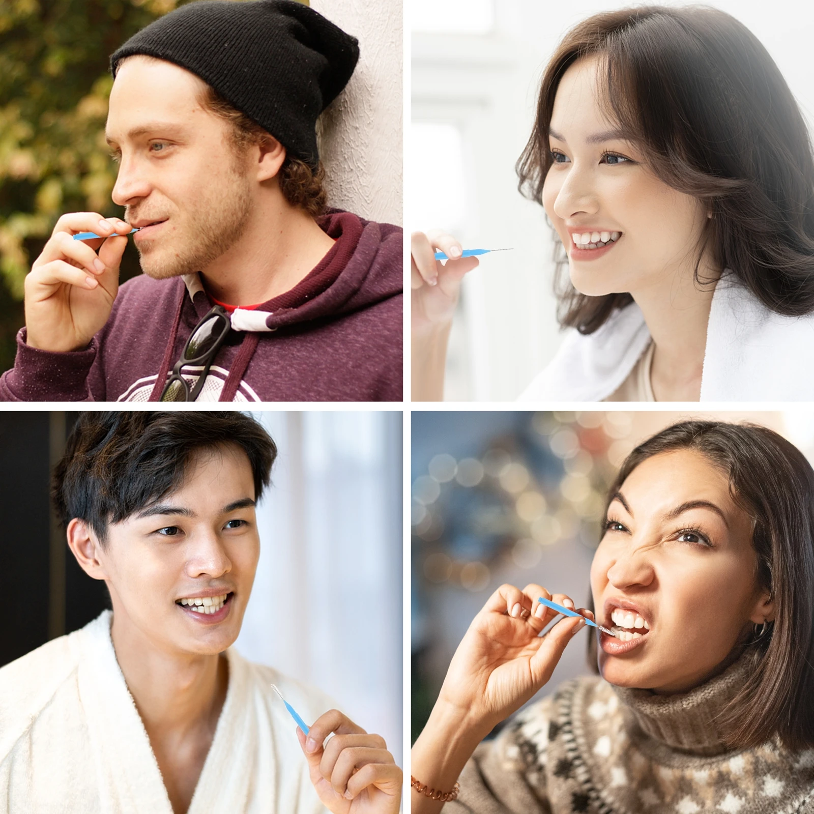 10 قطع من منظفات الأسنان المحمولة سهلة الحمل، هدية مثالية لصحة الأسنان، فرشاة أسنان بين الأسنان #1