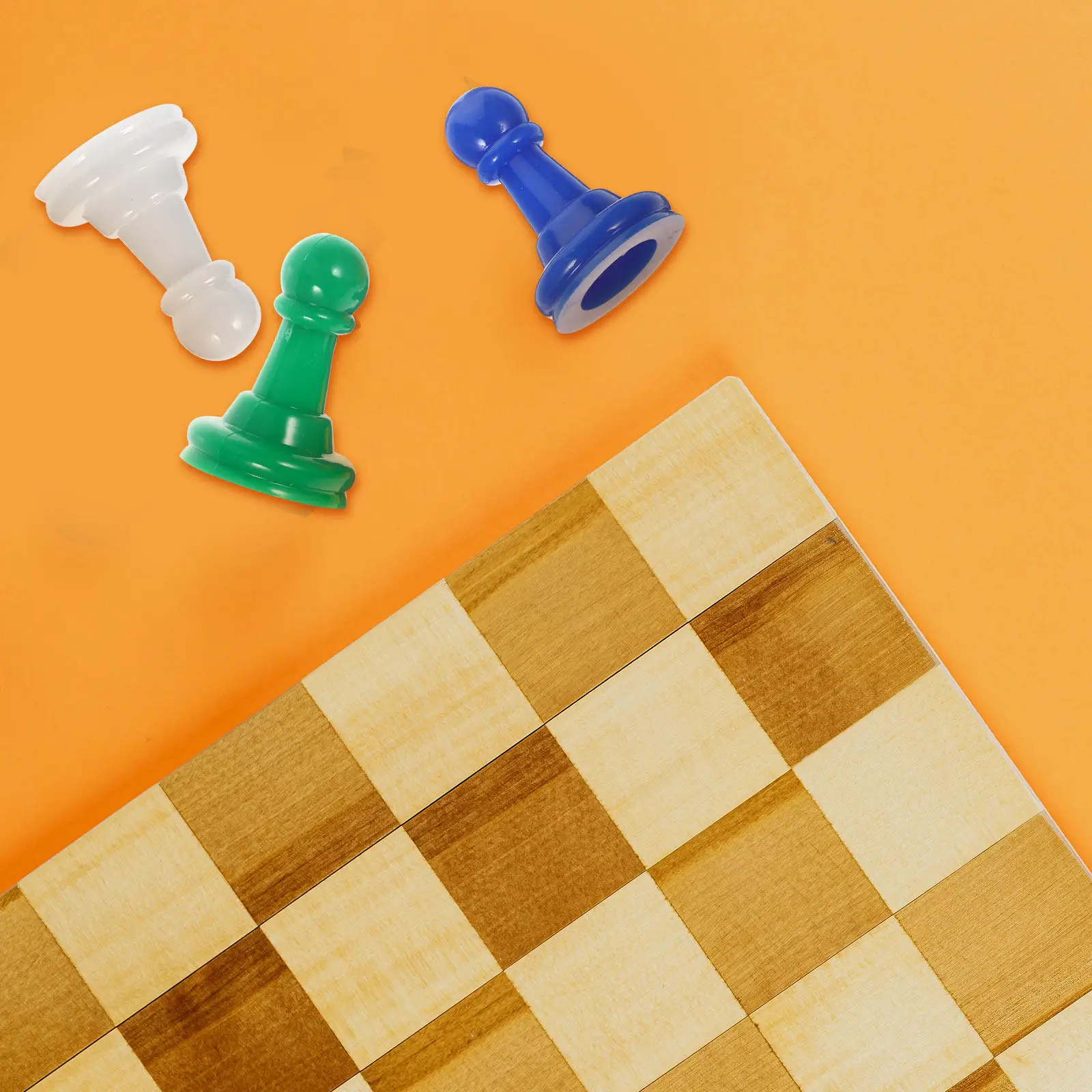 

32Pcs Plastic Pawn Chess Pieces Board Game Multicolor Markers Party Game Accessories Educational Flight Chess Cognitive Games