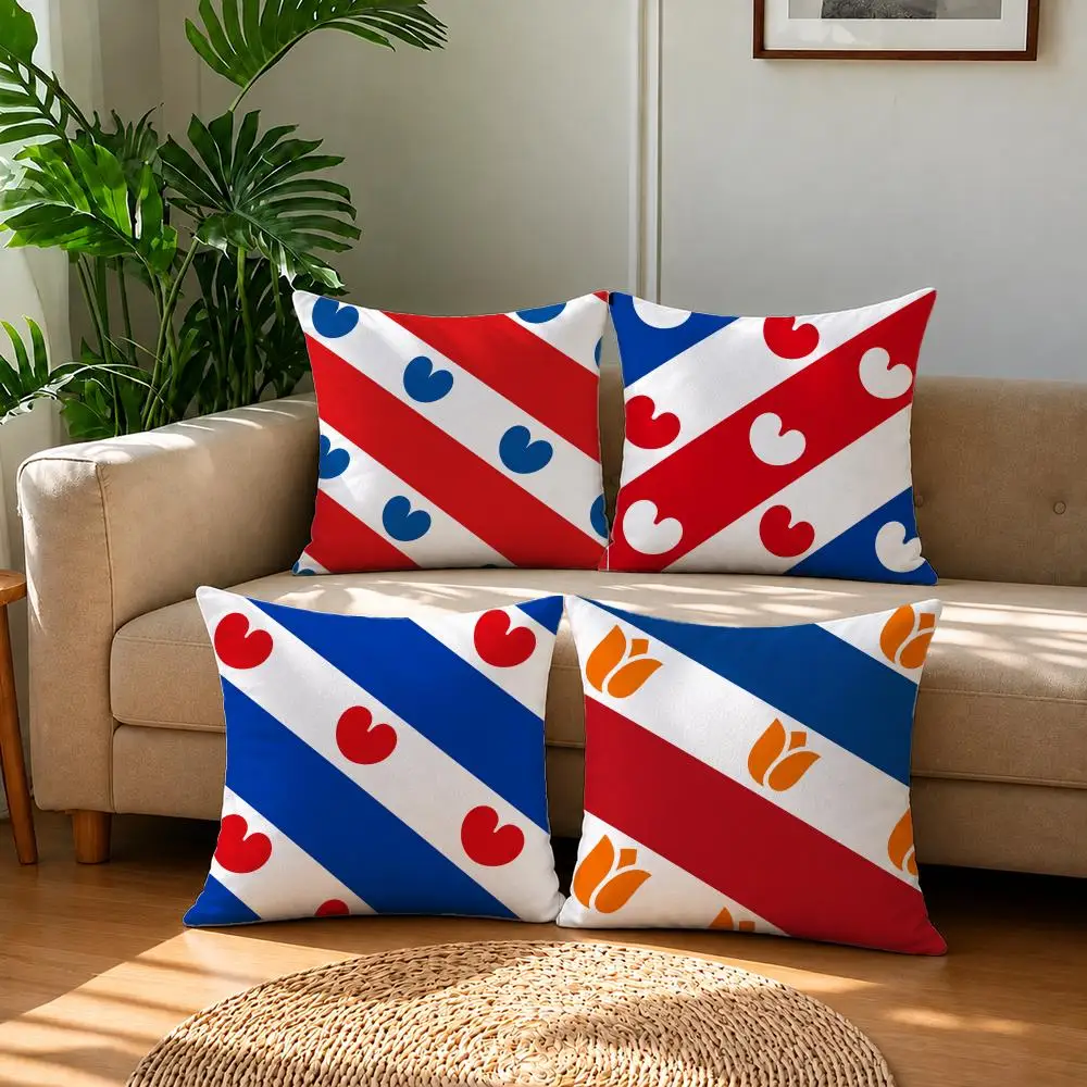 Art Nation Netherlands Friesland Cushion Cover Short Plush Pillowcase, Sofa Bedroom Home Decor & Holiday Gift