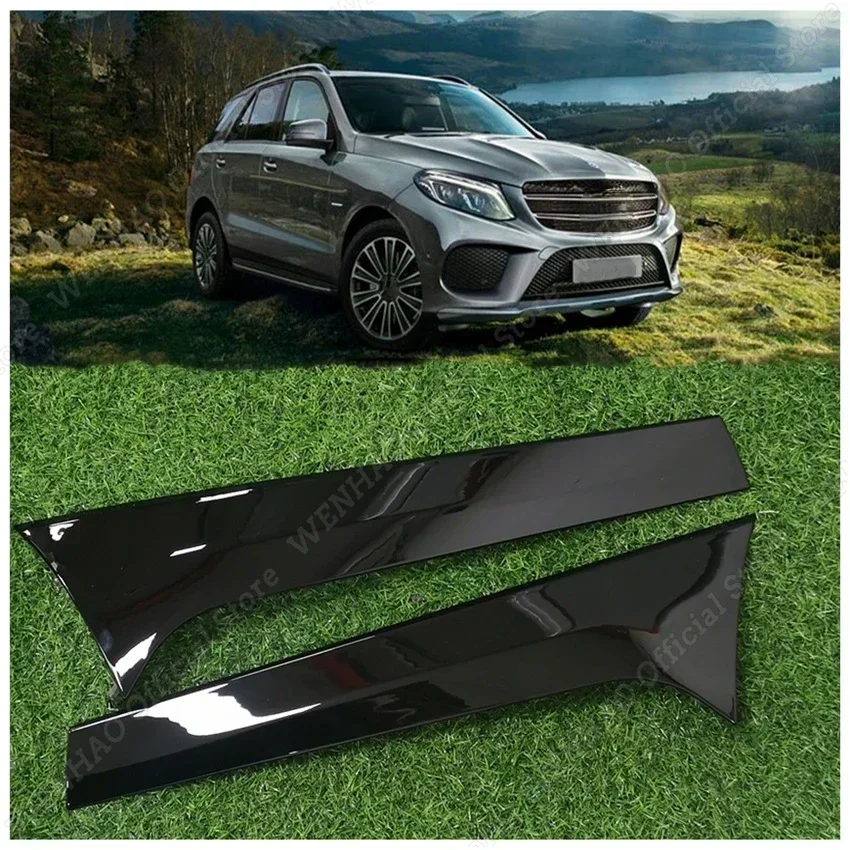 For Mercedes Benz ML GLE Cl W166 2012-2018  Gloss Black Rear Side Wing Roof Spoiler Stickers Cover Trim