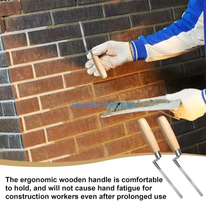 Y6GD 2Pcs Tuck Pointers Tuck Pointing Trowel with Handle Mortar Repair Tool Tuck