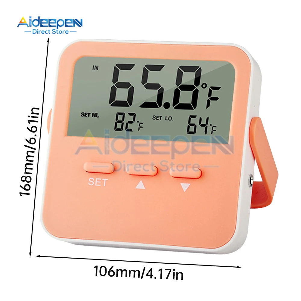 Mini-Digital-LCD-Thermometer, Temperatursensor, für drinnen und draußen, automatische Steuerung, Aquarium, Kühlschrank, Gefrierschrank, Thermometer – 50–70 ℃