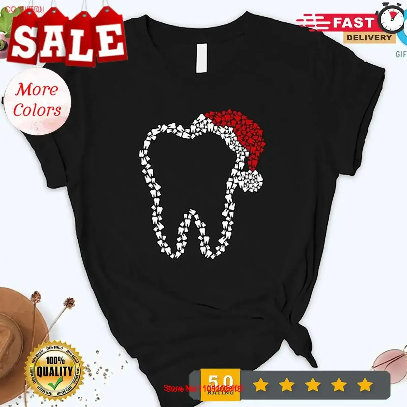 

Dental Christmas T shirt Deer Dentist Holiday C vintage Washed homme graphic Soft Versatile designer clothes Casual Breathable