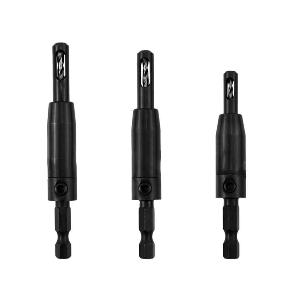 Effortless Drilling with This Comprehensive Three Piece Self Centering Hinge Bit Kit Designed For Professionals