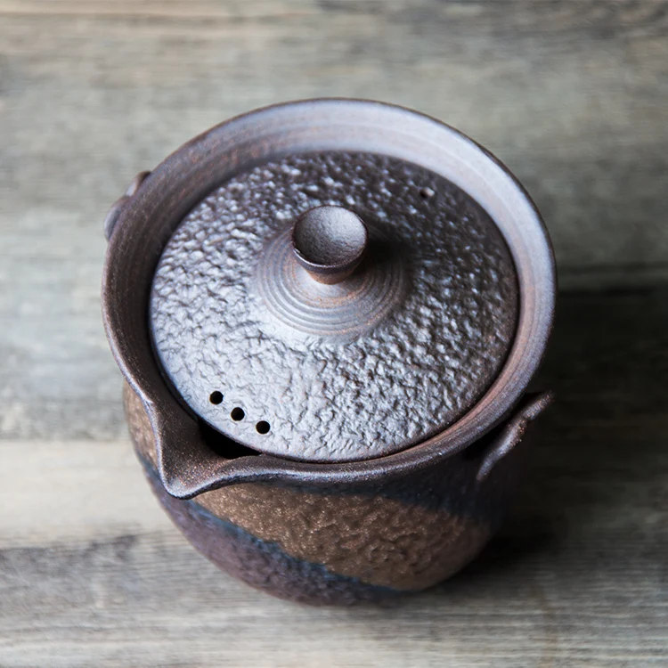 Antique Gilded Pu'er Zen Style Earthenware Can Nourish The Hand And Hold Pot