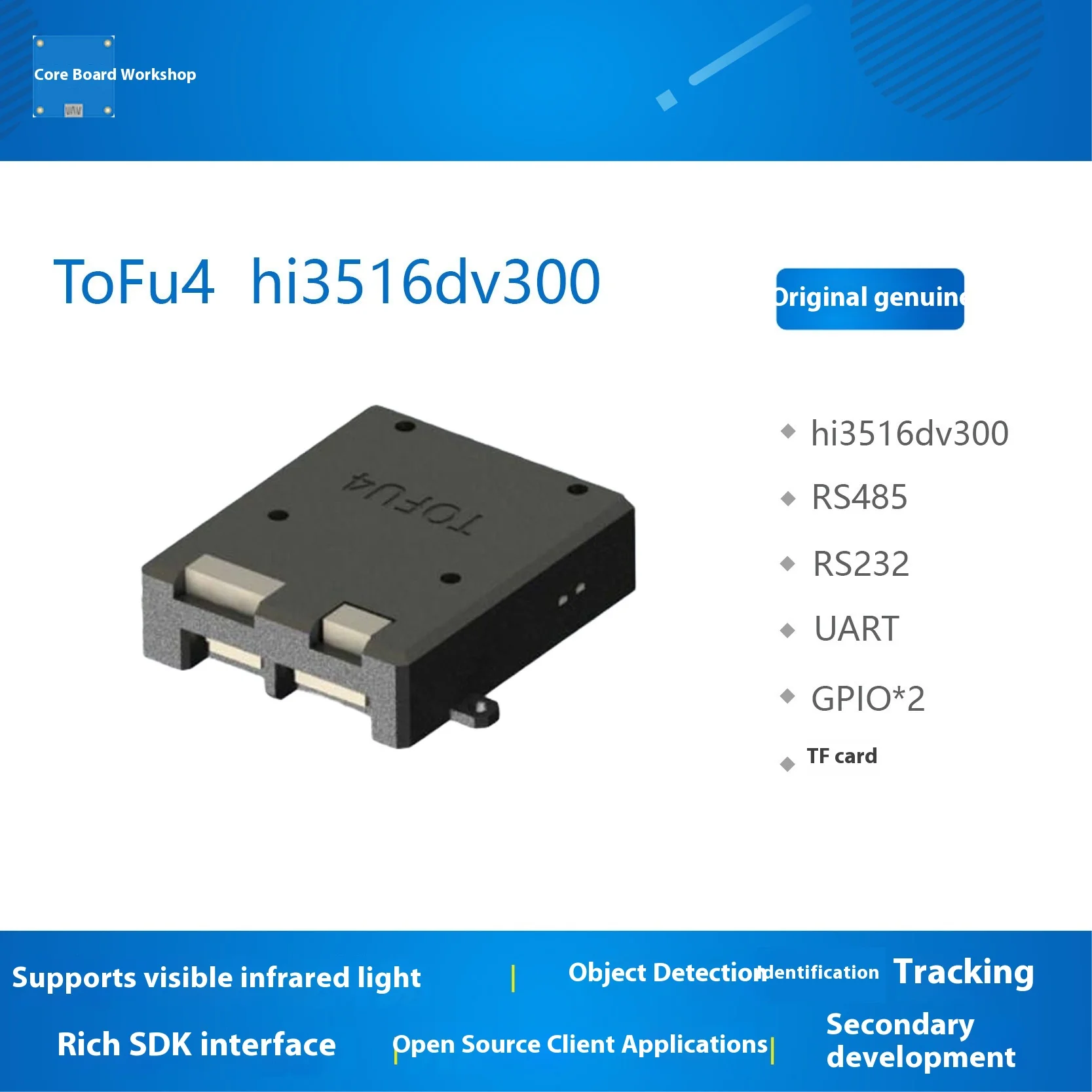 Artificial Intelligence Development of Tofu4 hi3516dv300 Ultra Mini Thermal Infrared Development Board