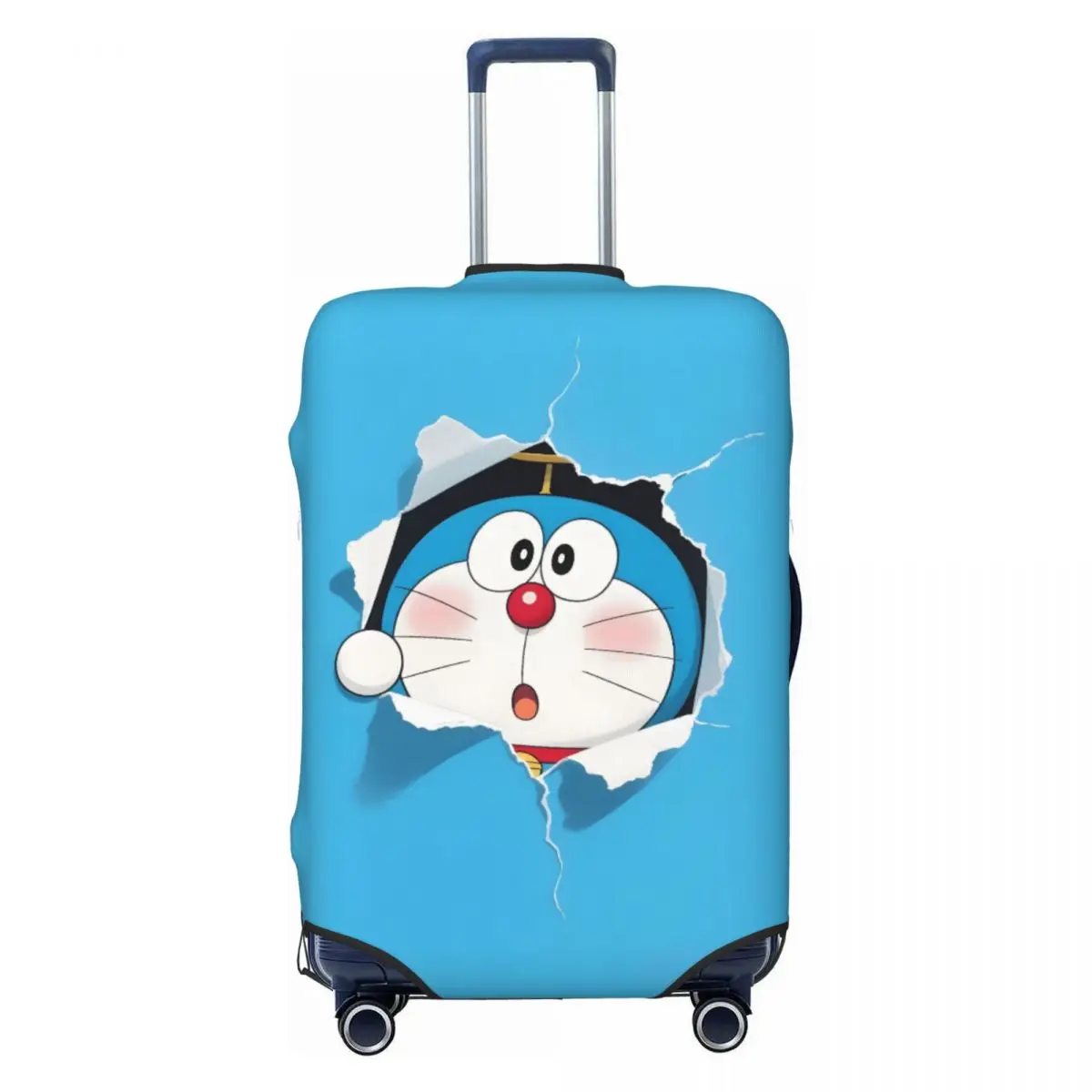 Custom D-Doraemons Cartoon Suitcase Cover Dust Proof Funny Cat Luggage Protective Covers for 18-32 inch