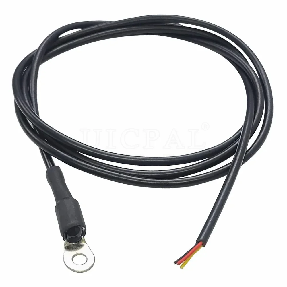 DS18B20 Temperature Sensor Module Probe 304 Stainless Steel OD 3.0MM Waterproof Dustproof Sensors Cable Black 100CM Length