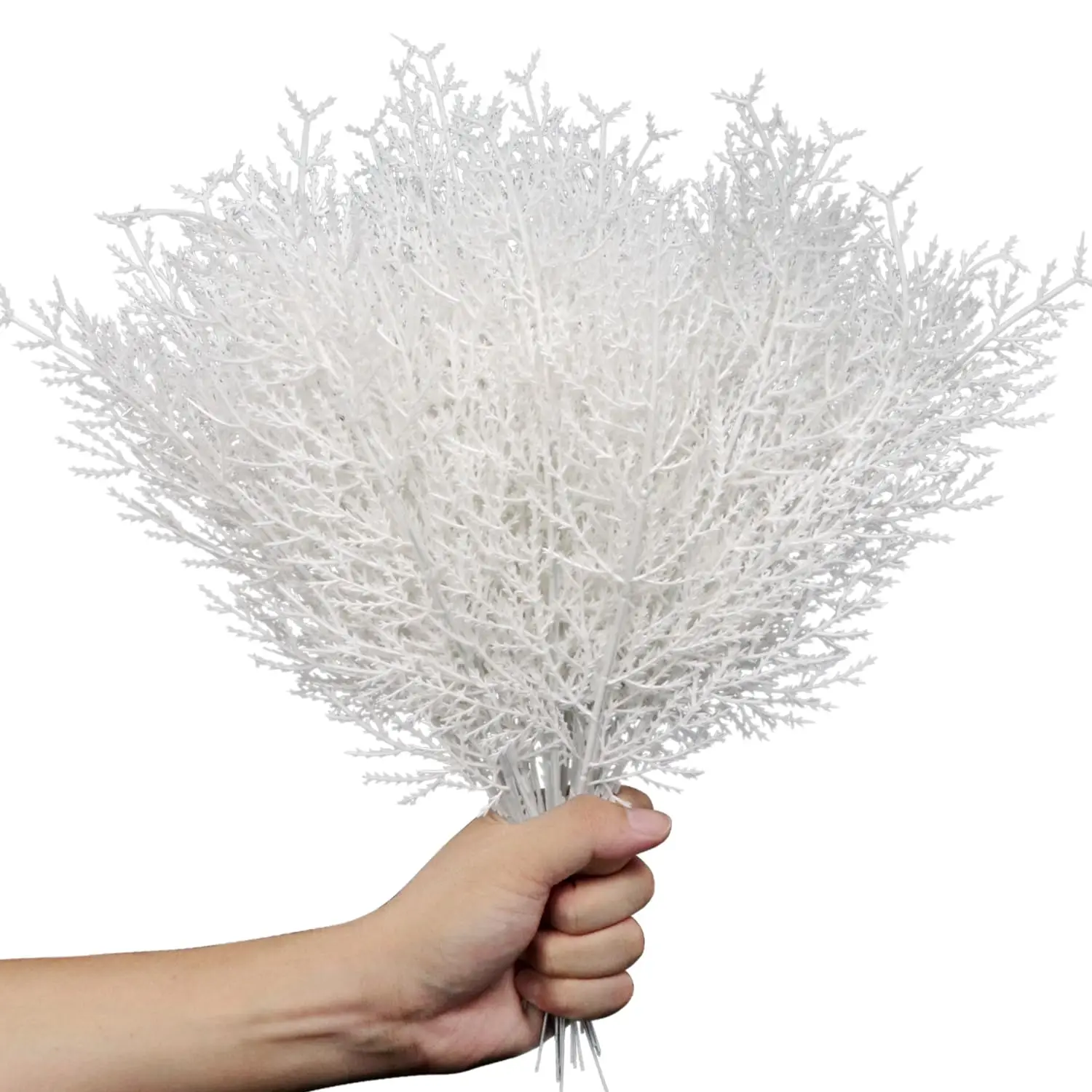 White Pine Needles Artificial Christmas Tree Ornaments DIY Leaf Branches Wreath Home Garden Decoration New Year Party Supply
