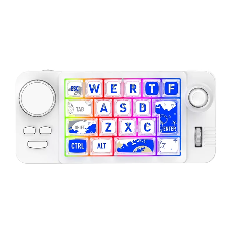 

Hot-Swap Bluetooth Wireless Mechanical Keyboard RGB Backlit Wired Keyboard With Volume Scroll Programmable Gaming Keypad