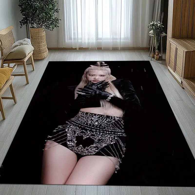 Korean Idol R-Rose Solo Star APT Soft Non-Slip Large Area Rug for Living Room,Bedroom Playroom Carpet Mat for Sofa,Home Decor