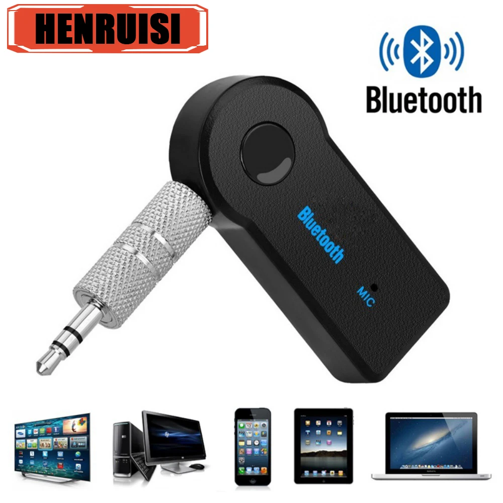 Car Bluetooth Receiver 3.5mm Socket Wireless Bluetooth Adapter Audio Converter Mobile Phone Stereo Headphone Receiver Handsfree