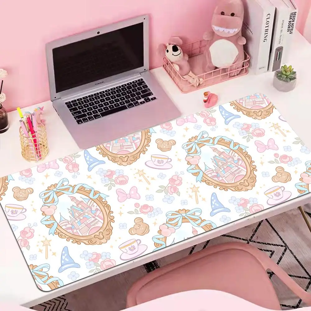

HYBXAXC Cartoon Castle Print Mouse Pad Large Rubber Anti-slip PC Desk Accessories Mousepad for Offices Keyboard Mats Decor Mat