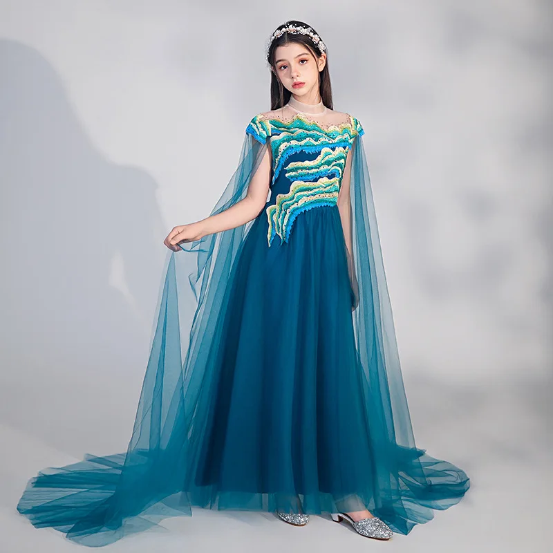 Abito da ballo classico per ragazza in stile cinese, danza popolare, costume da spettacolo teatrale, musica tradizionale cinese Erhu Chesongam Hanfu