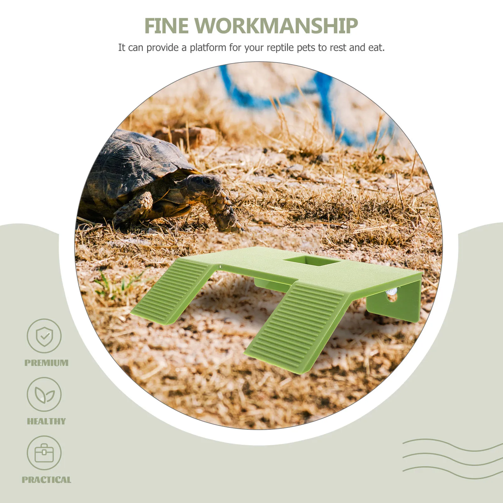 

Turtle Platform for Aquarium Sturdy Lightweight Design Perfect As Basking Area Resting Spot and Climbing Ramp in Turtle Tank