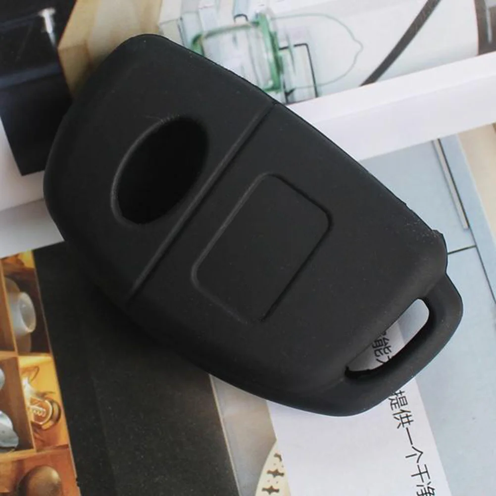 

Black Silicone Car Key Case Cover Remote Key Case 4 Buttons for Ix35 Protective Shockproof Scratch Resistant
