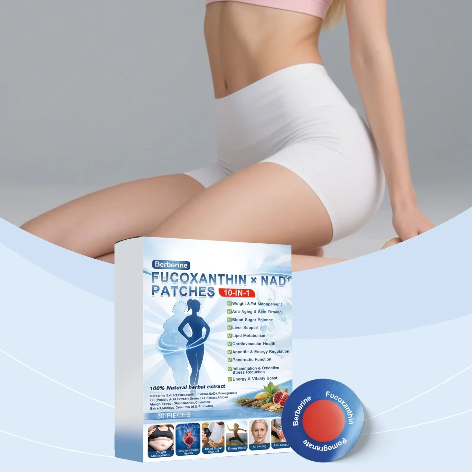 Weight Management Patch Body Shaping Slimming Products Energy Boost Vitality Rejuvenation Weight Loss Patches For Skin Daily Use