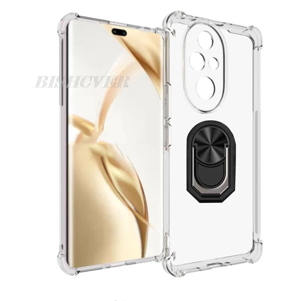 Magnet Phone Case For Honor 200 Pro Honor200 200Pro ELP-AN00 ELI-AN00 Soft Silicone Case With Ring Holder