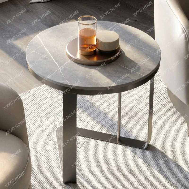 L luxury rock slab edge few stainless steel high-end round small corner few