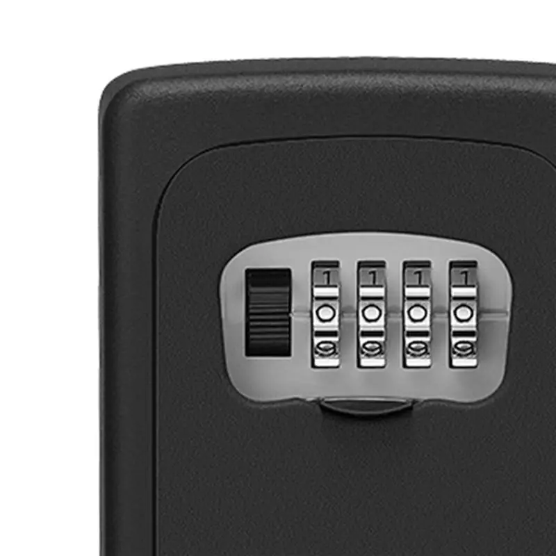 AS63-Wall Mount Key Lock Box,4 Position Outdoor Combination Lock Box, House Keys, Key Safe Secure Storage Lock Box