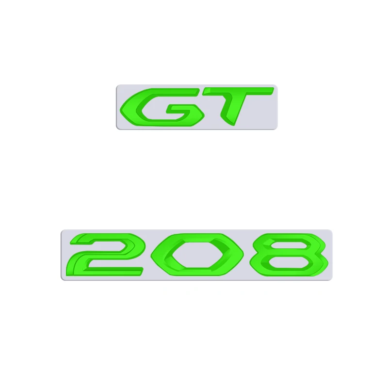

Car 3D Metal Letters Logo Badge Decals Sticker Car Auto Rear Trunk Alphabet Emblem Styling Stickers For Peugeot 208 GT
