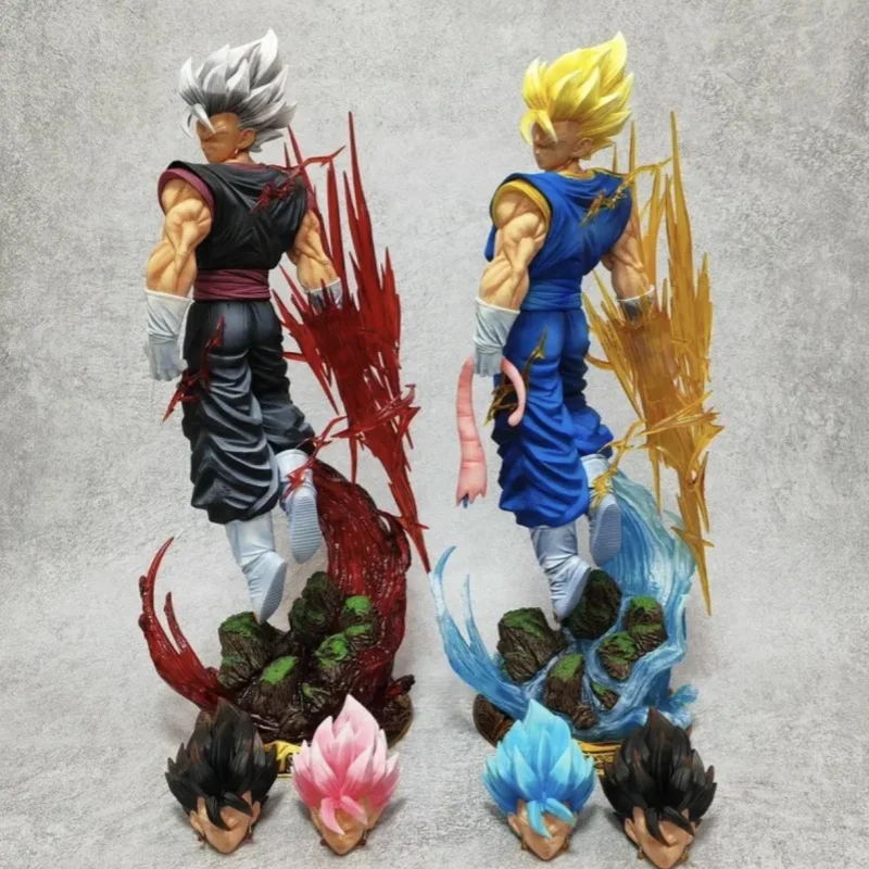 

Dragon Ball 38cm Anime Action Figure Vegetto 2.0 Two Color PVC Statue with 3 Heads Collectible Model for Desk Decoration Gift