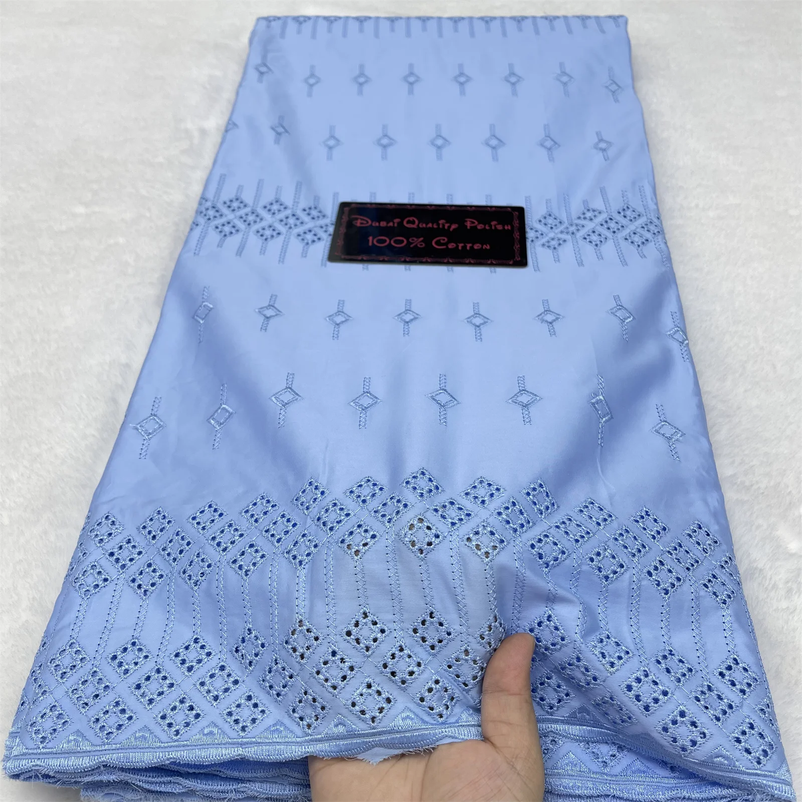 

New Design Luxury African Polish Lace Fabric 2025 High Quality Polish Lace French 100% Cotton Lace Nigeria For DIY Men Dresses