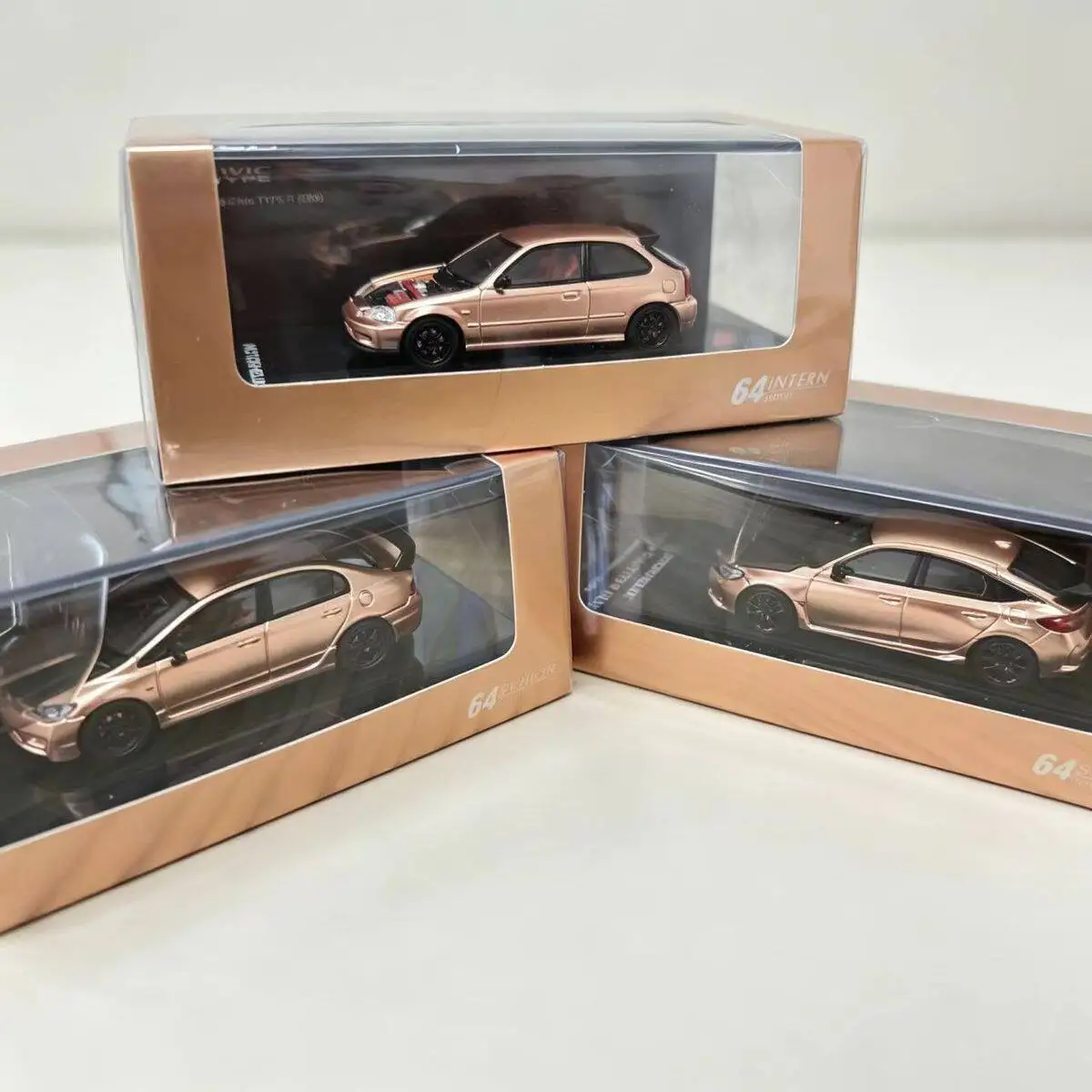 modele-de-voiture-en-alliage-honda-civic-ek9-fd2-fl5-hong-kong-a-l'echelle-1-64-diecast-mh