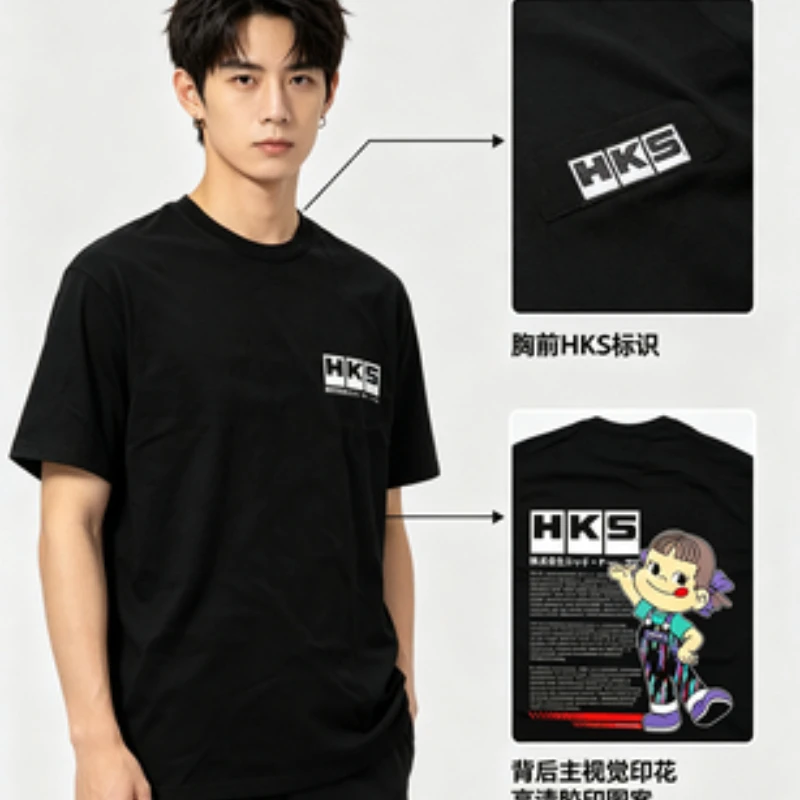 2026 new T-shirt motorcycle enthusiasts, men's and women's identical crew-neck cotton T-shirts for motorcycle street wear