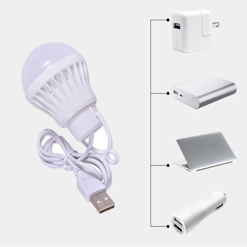 USB LED ampul taşınabilir LED lamba 3W 5W 7W gece lambası açık kamp lambası kapalı okuma ampul enerji tasarrufu acil durum lambası