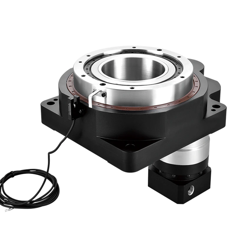 Hollow Rotating Platform Electric Turntable Gearbox Reducer 2 Stage Ratio for 57 Frame Nema23 Stepper / 400W AC Servo Motor