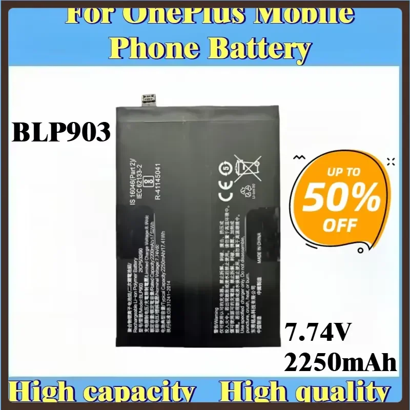 BLP903 Battery 7.74V 2250mAh For OnePlus Nord CE 2 5G Mobile Phone Brand-New High Quality