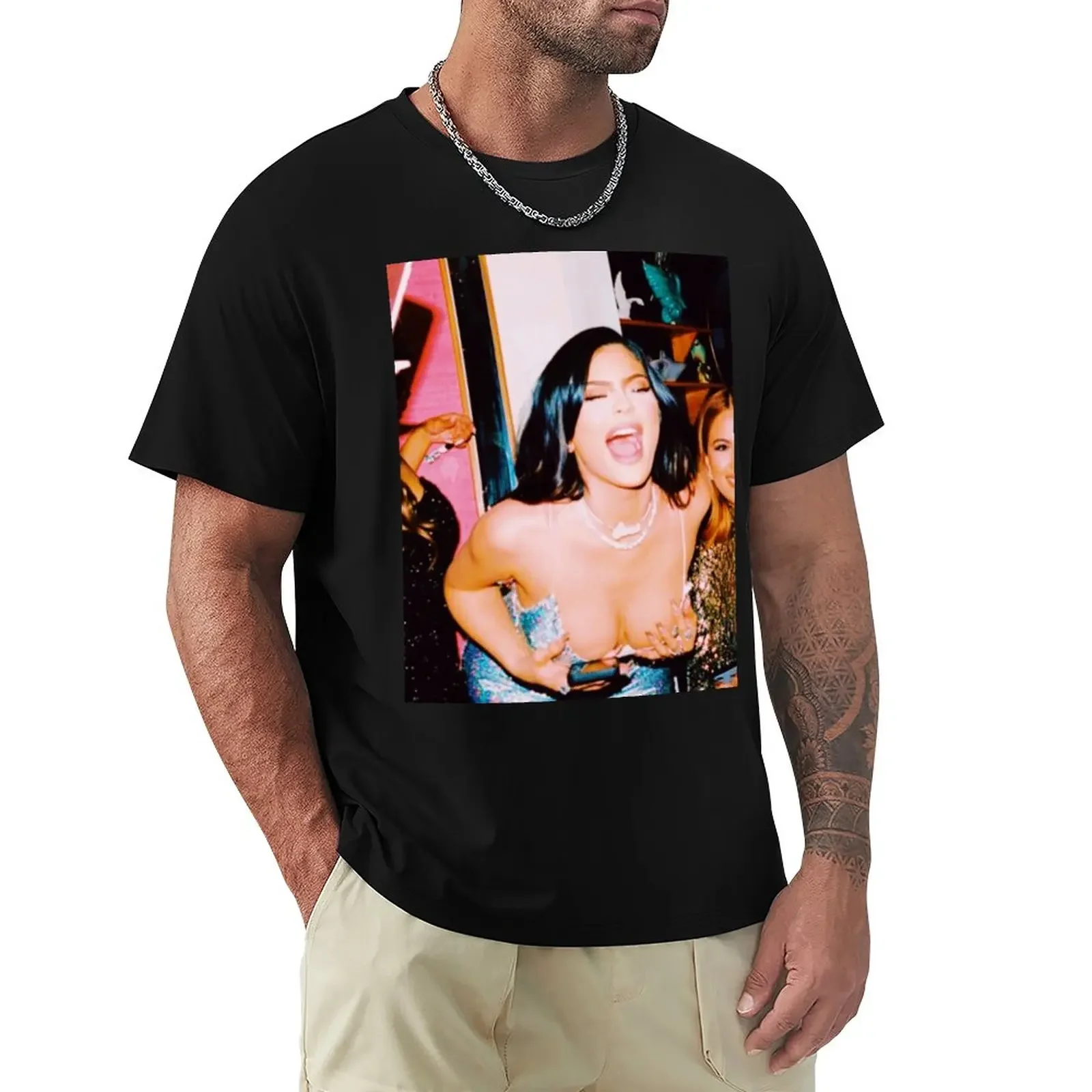 Kylie Jenner fashion poster T-Shirt Tee shirt Oversized t-shirt heavy weight t shirts for men new in tops & tees shirt homme man