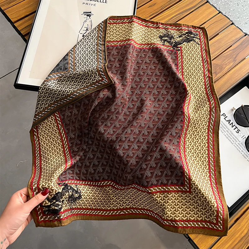 double-sided-silk-wool-scarf-women's-luxury-color-block-cashmere-shawl-spring-autumn-versatile-totem-printed-wrap-scarf