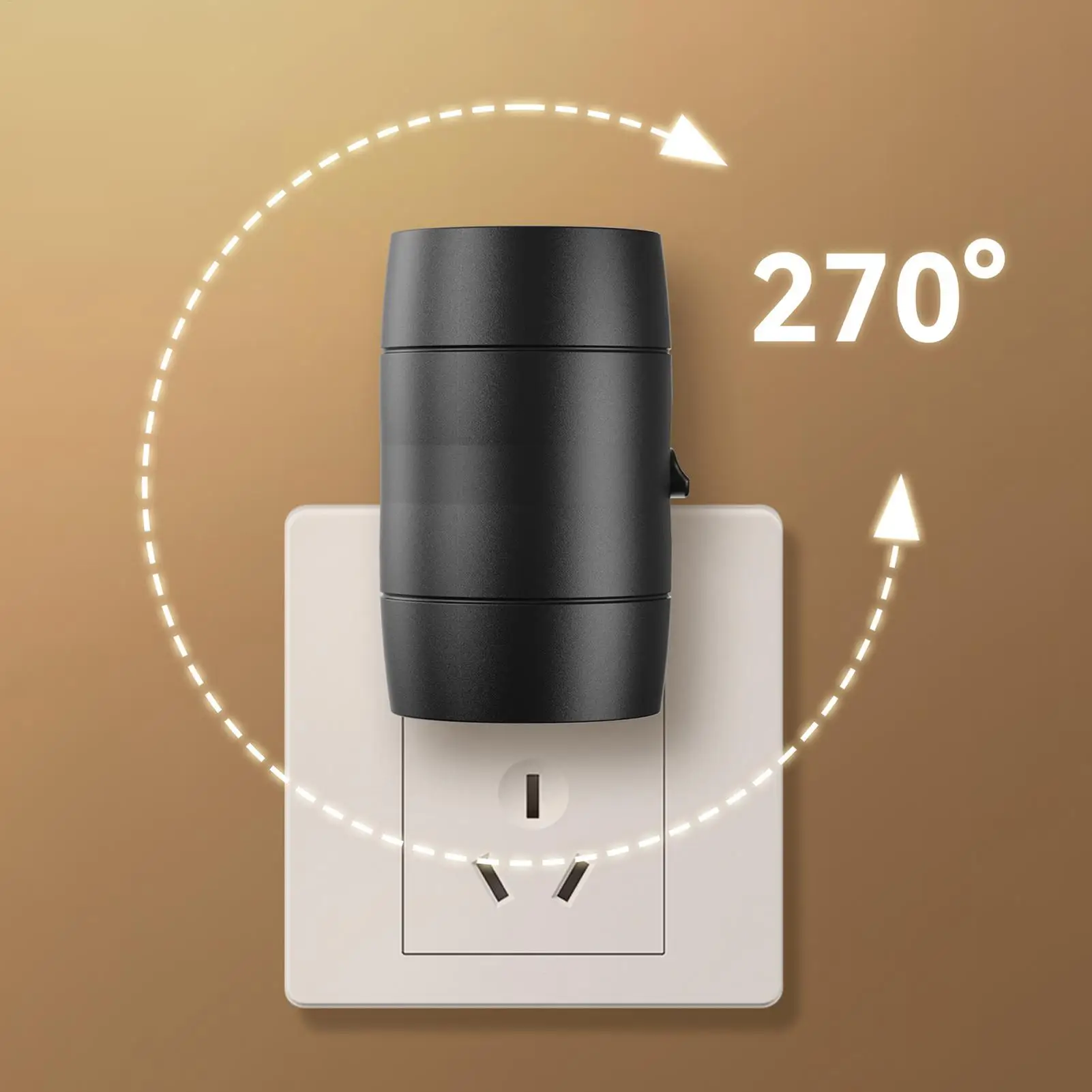 Sensor Night Light Plug In Night Light For Bathroom Flexible Brightness 180-Degree Rotating Lamp For Hotel Entryway Closet