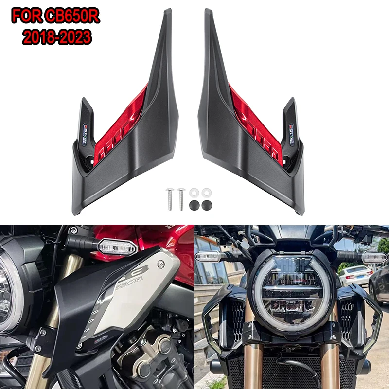 

For HONDA CB650R CR 650R CB650 R2018-2023 Motorcycle Fairing Deflector Side Airfoil Covers Winglets Fin Trim Cover Protector