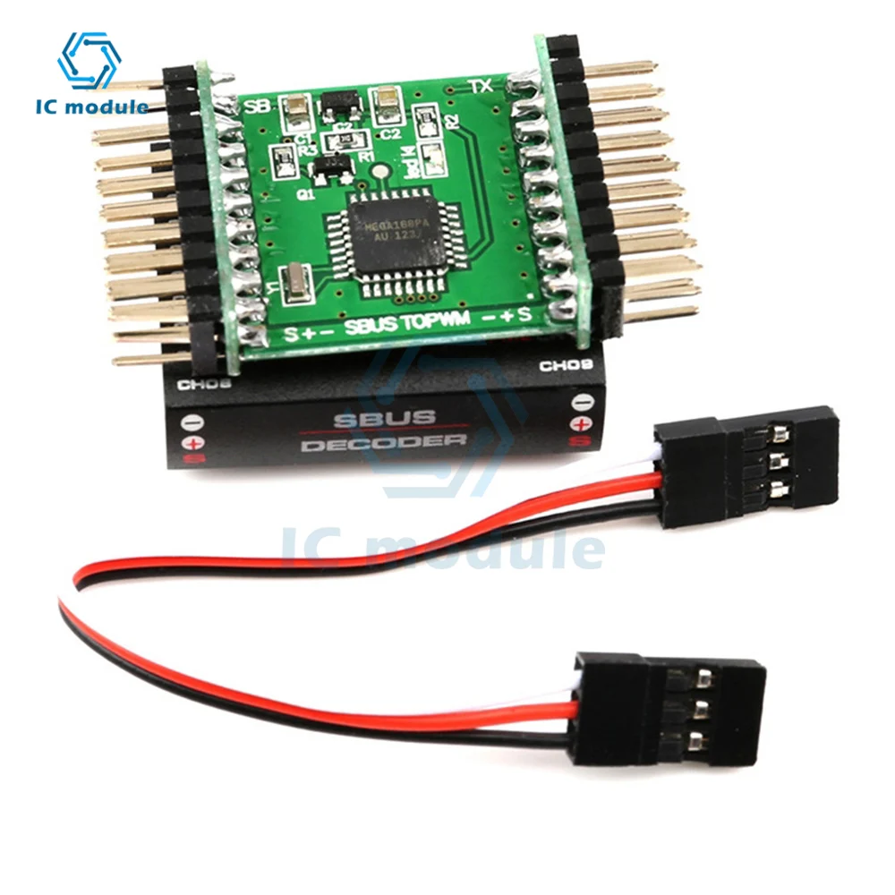 SBUS to PWM Converter DIY 16 Channel SBUS To PWM PPM DECODER For Frsky X8R RXSR Receiver Remote Control Radio 2way PPM