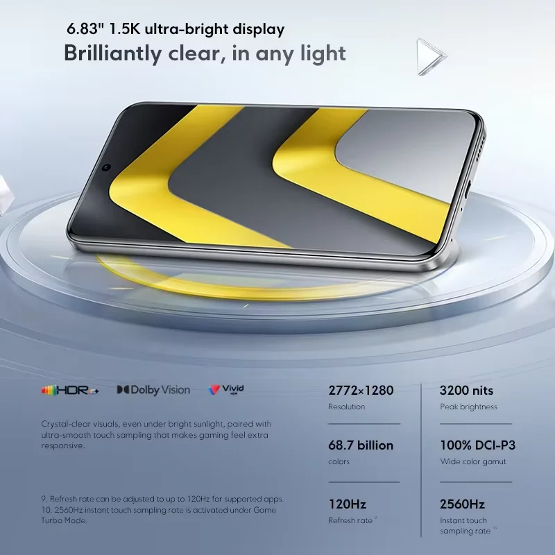 Versión global POCO M8 Pro 5G Snapdragon 7s Gen 4 Smartphone Pantalla AMOLED de 6,83″ Cámara de 50 MP Batería de 6500 mAh Teléfono móvil Xiaomi 4