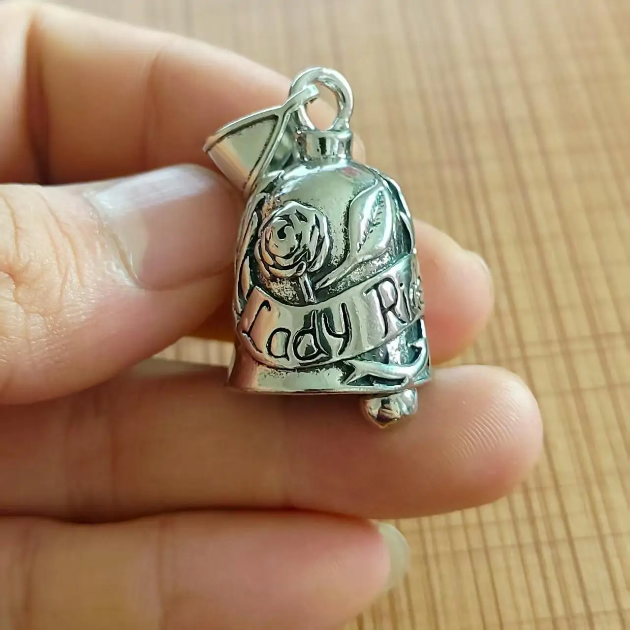 Motorcycle Vintage Engraved Bell Car Motorcycle Gremlin Bell Metal Retro Bell Necklace Pendant For Outdoor Riding