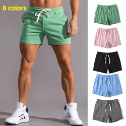 Moda Masculina Verão Fitness Shorts Moda Respirável Bolso Seco Rápido Esportes Musculação Shorts Shorts De Algodão