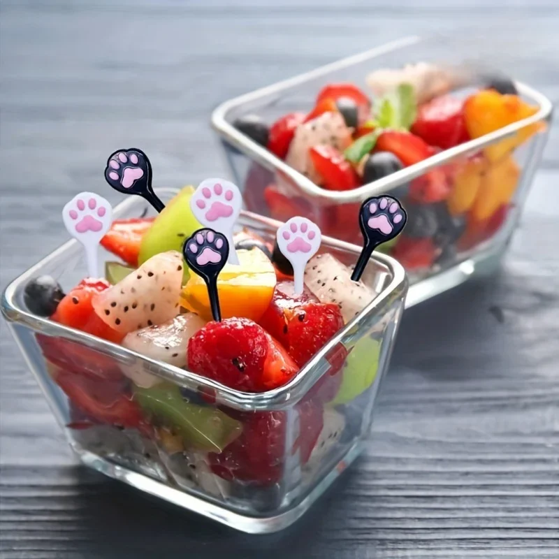 Adorable Kitty Food Picks - Perfect for Decorating Your Bento Box - Reusable Plastic Picks Safe for Food Contact