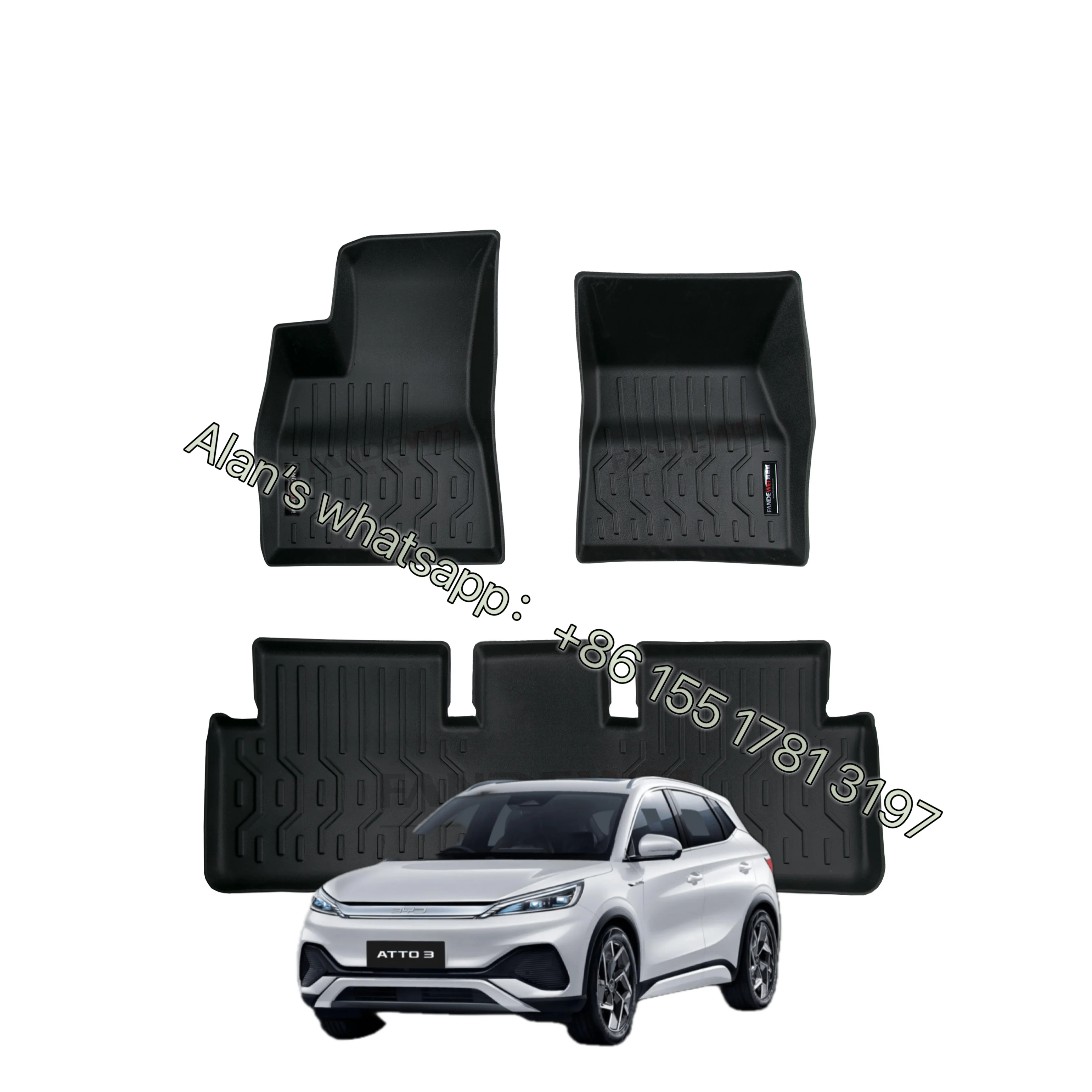 Hot-sellingTPV All Weather Rubber Car Floor Mat for BYD Atto 3
