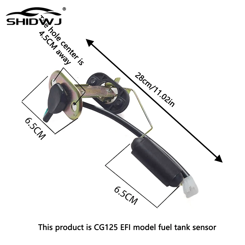 Sensor de nível do tanque de gás para motocicleta, medidor de combustível flutuante de óleo, acessórios de moto para cg125 gn125, 1 peça