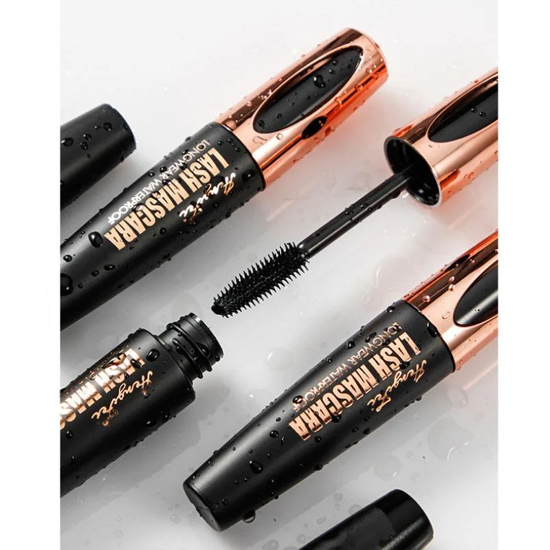 4d Fiber Eyelash Mascara Waterproof Thick Lengthening Mascara Curling Long Black Extension Persistent effect Without Smudging