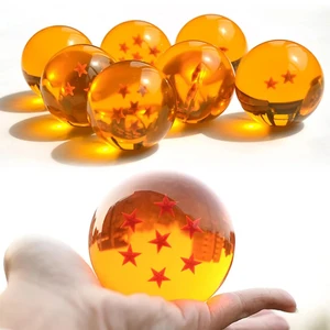 Dragon Ball Z Anime Laranja Cristal Desktop Ornamentos, Coleção Brinquedos para Presente Infantil, 3.5cm Estrelas 8 principais vendas dragão de cristal - №3