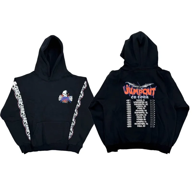 

Толстовка OSAMASON JUMPOUT TOUR MERCH 2025, ограниченная серия, с капюшоном со скелетонизированным принтом WY1424