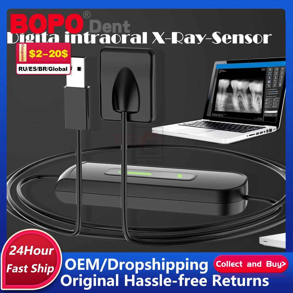 

Dental Dent Sensor Radiovisiograph Digital Sensor Intraoral Imaging System HD Image Dentistry Sensor R1/R2 camera